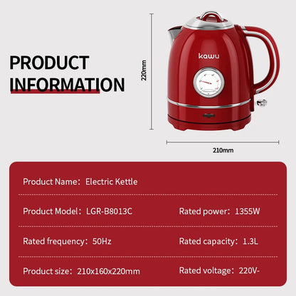 European-style retro electric kettle, 1.3L large capacity, constant temperature and heat preservation, a great home item