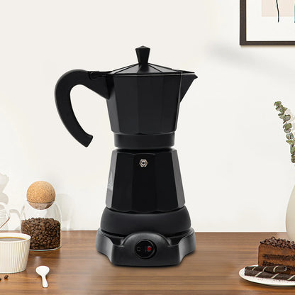 Electric Espresso Machine 300ML Coffee Machine Aluminium Espresso Maker with Separate Base Mocha Coffee Jug Home Barista Tools