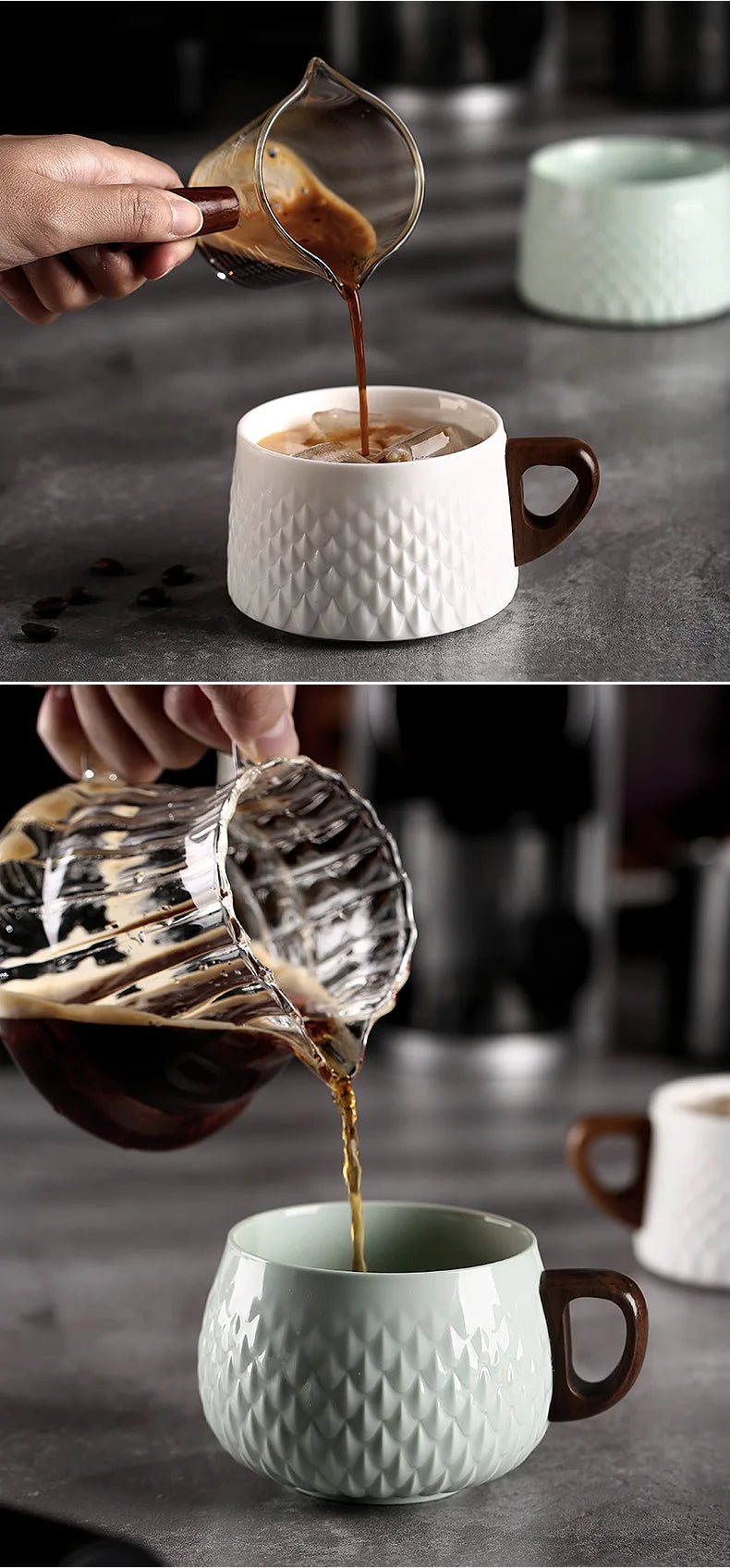 Bincoo Espresso Mug 200ml Ceramic Coffee Cup and Saucer Professional Home Barista Latte Art Mug Exquisite Kitchen Accessories