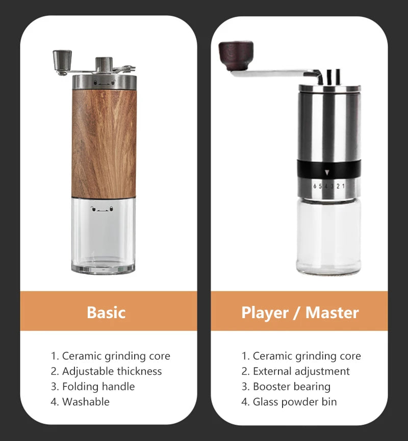 Coffee Set Coffee Accessories Manual Grinder Mill Glass Pot with Filter Dripper Gooseneck Kettle Specialized BaristaSet