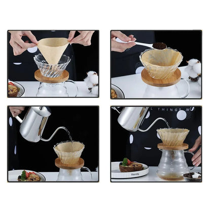 1PC-350ML Pour Over Coffee Kettle Gooseneck Pour Over Coffee Pots Drip Coffee Maker Stainless Steel Home Barista Accessories