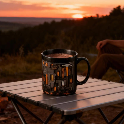 Coffee Mug 11oz Mechanic Tool Design Tea Drinkware Latte Mugs with Handle for Husband Coffee Tea Milk Beverage Home Kitchen Cafe