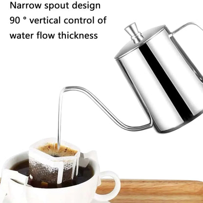 1PC-350ML Pour Over Coffee Kettle Gooseneck Pour Over Coffee Pots Drip Coffee Maker Stainless Steel Home Barista Accessories