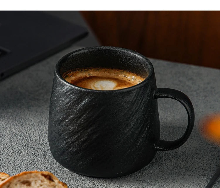 550ml Minimalist Style Ceramic Frosted Mug Male Coffee Milk Cup Large Capacity Drinking Cup Household Couple Water Tea CupMug
