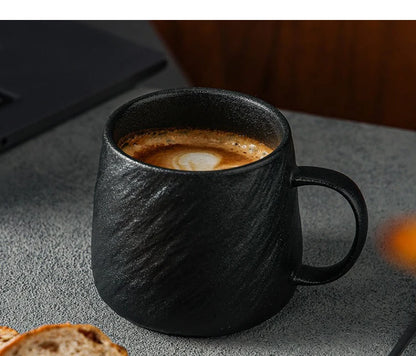 550ml Minimalist Style Ceramic Frosted Mug Male Coffee Milk Cup Large Capacity Drinking Cup Household Couple Water Tea CupMug