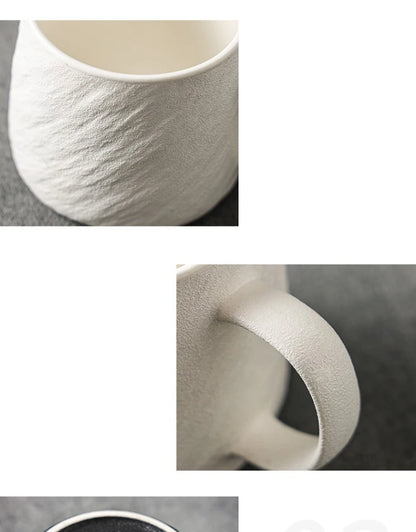 550ml Minimalist Style Ceramic Frosted Mug Male Coffee Milk Cup Large Capacity Drinking Cup Household Couple Water Tea CupMug