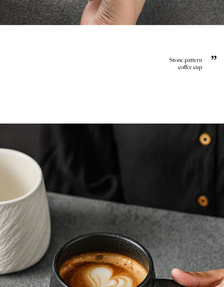 550ml Minimalist Style Ceramic Frosted Mug Male Coffee Milk Cup Large Capacity Drinking Cup Household Couple Water Tea CupMug