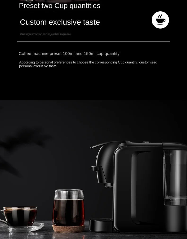 All-In-One Home & Commercial Espresso & Americano Capsule Coffee Machine Small Automatic With Battery Electric Power Source