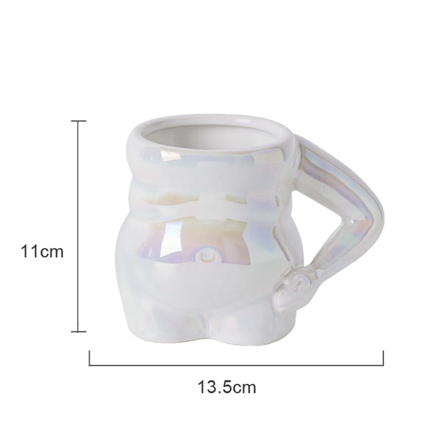 Coffee Mug Creative Tableware Durable Tea with Handle Water Cups Reusable Belly Mug for Party Household Festivals Office