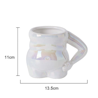 Coffee Mug Creative Tableware Durable Tea with Handle Water Cups Reusable Belly Mug for Party Household Festivals Office