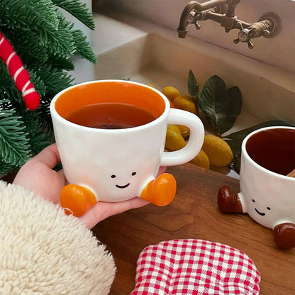 Cute Coffee Mug Adorable Home Kitchen Drinkware Ceramic Funny Coffee Cup for Wine Latte Water Hot Cocoa Cold Hot Drinks