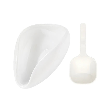 FLYMUYU Coffee Bean Dosing Cup and Spoon Set, Ceramic Dosing Vessel Measuring Tray Kit for Coffee or Tea, Espresso Accessories