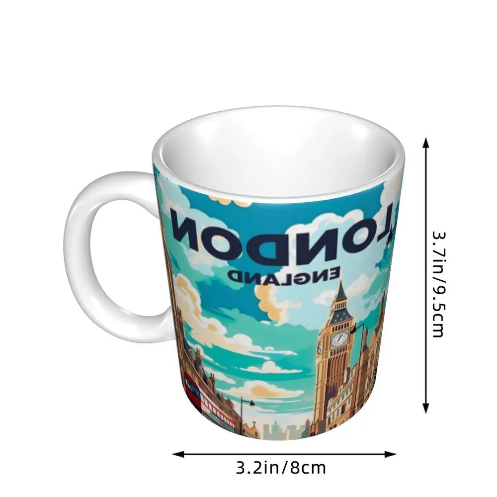 London Mug Funny Ceramic Coffee Cups Tea Mugs Milk Cup Drinkware Gift for Friends