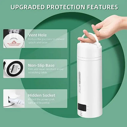 Electric Kettle Small Portable Stainless Steel Bottles for Boiling Water Travel Tea Coffee  Automatic 500ml Kettle for Camping