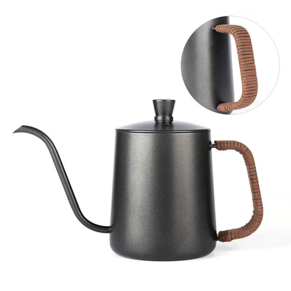 Stainless Coffee Pot/Coffee Pour Over 350/ 600ml Kettle wit Anti-scald Rope Premium Pour Over Kettle Stovetop Coffee Drip Kettle