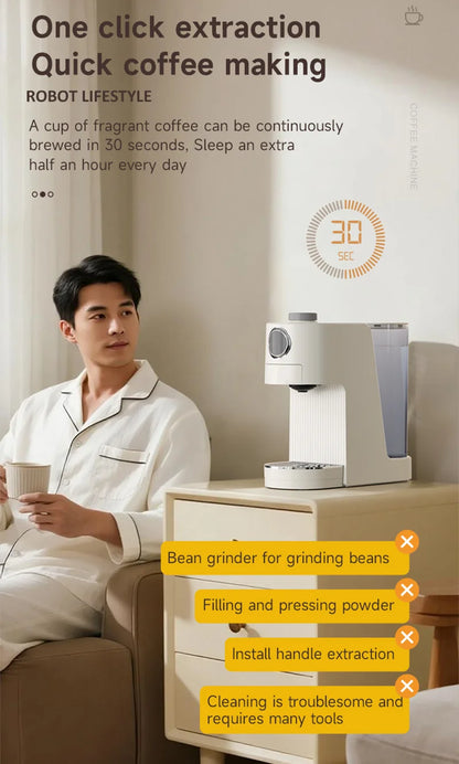 Coffee Maker 3 in 1 Multi Coffee Machine Hot/Cold, Dual Extraction, 20Bar, 1.4L Water Tank Home Hotel Coffee Maker