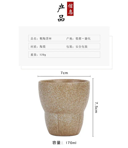 Mug Coarse Ceramic Coffee Mug Cup Tea Cup Vintage Rough Pottery Coffee Mug Tea Cup