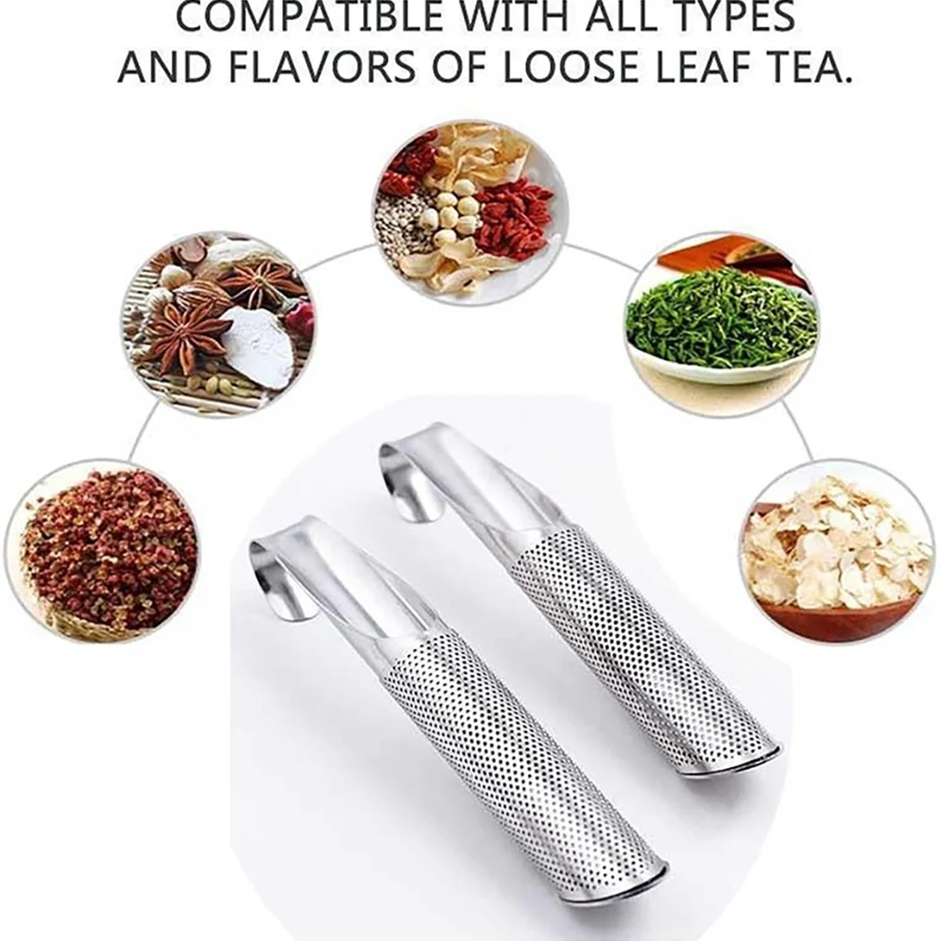 Portable Home Tea Accessories Filter Stainless Steel Tea Maker Piping Design Tea Spoon Brewer Long Handle Metal Creative Cup