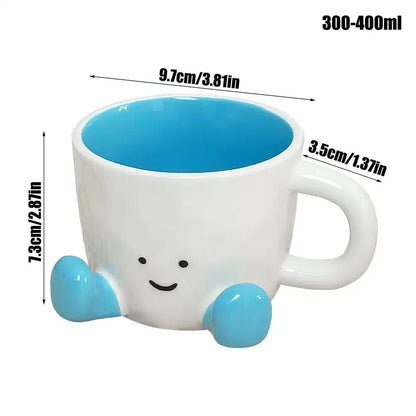 Cute Coffee Mug Adorable Home Kitchen Drinkware Ceramic Funny Coffee Cup for Wine Latte Water Hot Cocoa Cold Hot Drinks