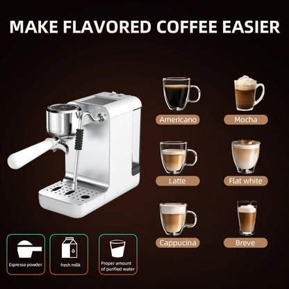 Automatic Espresso Coffee Maker Commercial Grade Machine for Office Home Cafe and Car for Hotels