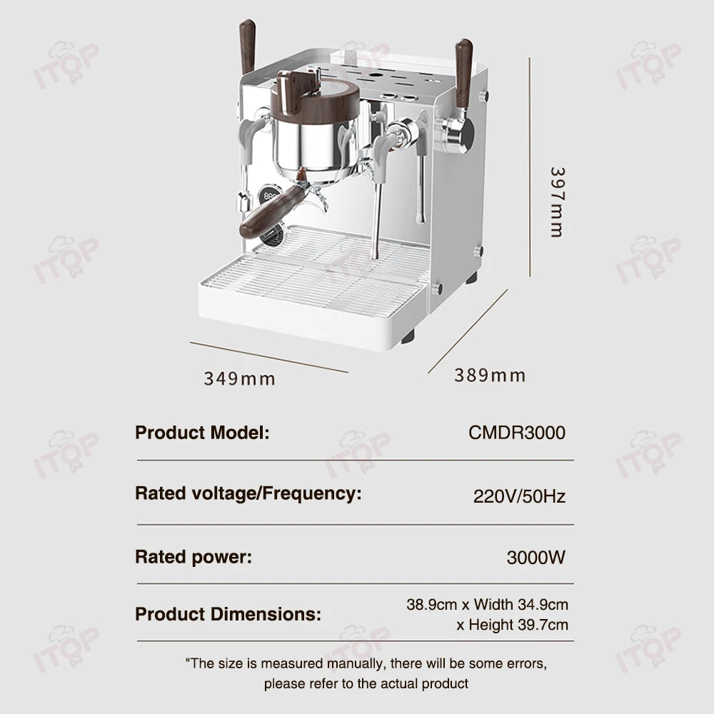 ITOP CMDR3000 Coffee Machine Commercial Dual-Pump Triple-Thermoblock 3000W Stepless Pressure Control PID System for Cafe