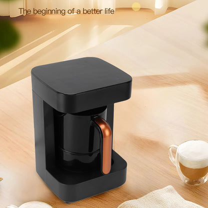 Hot Beverage Coffee Maker Portable 7 Cups Turkish Coffee Machine LCD Touchscreen 11 Heating Modes Milk Frother for Office