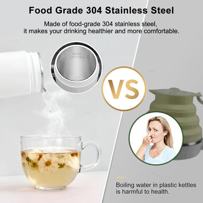 Electric kettle Portable Water Heater Kettle Mini Electric Tea Coffee Pot Water Thermal Cup Keep Warm Hot Water Bottle in Travel