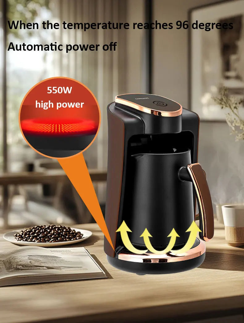 Compact Electric Drip Coffee Machine Home Use 3-5 Cups Fast Brewing Fast Heat Turkish coffee maker Auto Convenient