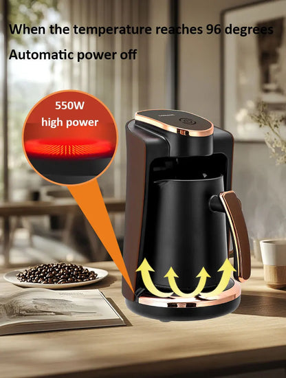 Compact Electric Drip Coffee Machine Home Use 3-5 Cups Fast Brewing Fast Heat Turkish coffee maker Auto Convenient