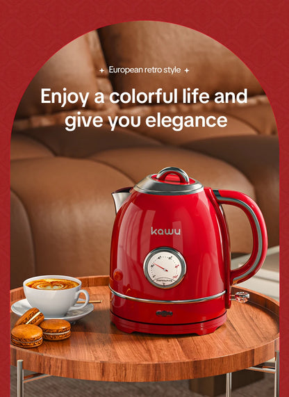 European-style retro electric kettle, 1.3L large capacity, constant temperature and heat preservation, a great home item