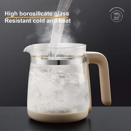 1.8L Electric Kettle Office Glass Flower Teapot Temperature Control Health Kettle 24h Appointment Stew Boil Kettle Multifunction