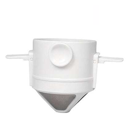 1/3pcs Folding Coffee Maker Filters Pour Over Dripper Set Stainless Steel Hand-Flush Funnel Cup with Ear Hook For Perfect Coffee
