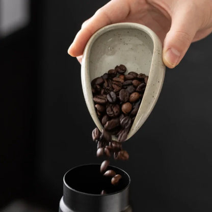 Coffee Accessories Compact Ceramic Ware Espresso Bean Scoop Food-Safe Bean Scoop For Cafe Use Tea Enthusiasts Coffee Gift