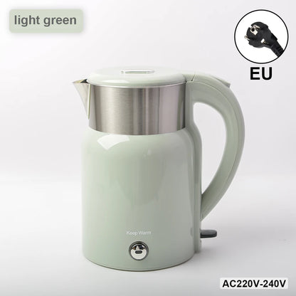 2.0L Electric Kettle - 360° Rotating Base, Retro Design Food Grade 304 Stainless Steel Electric Kettle for Kitchen