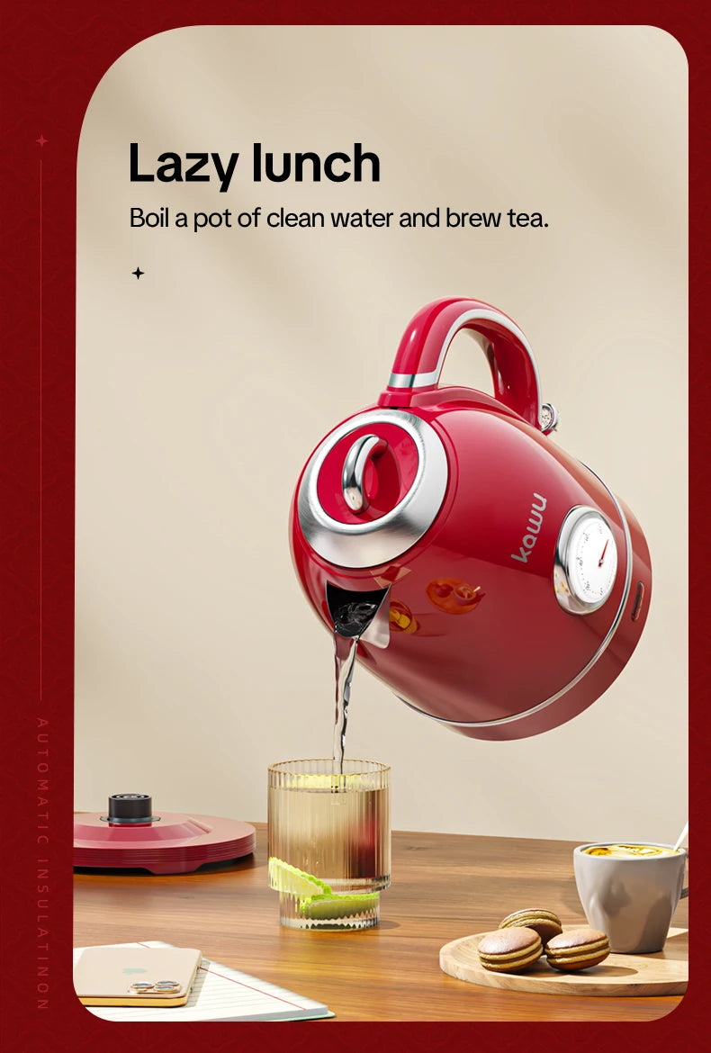 European-style retro electric kettle, 1.3L large capacity, constant temperature and heat preservation, a great home item