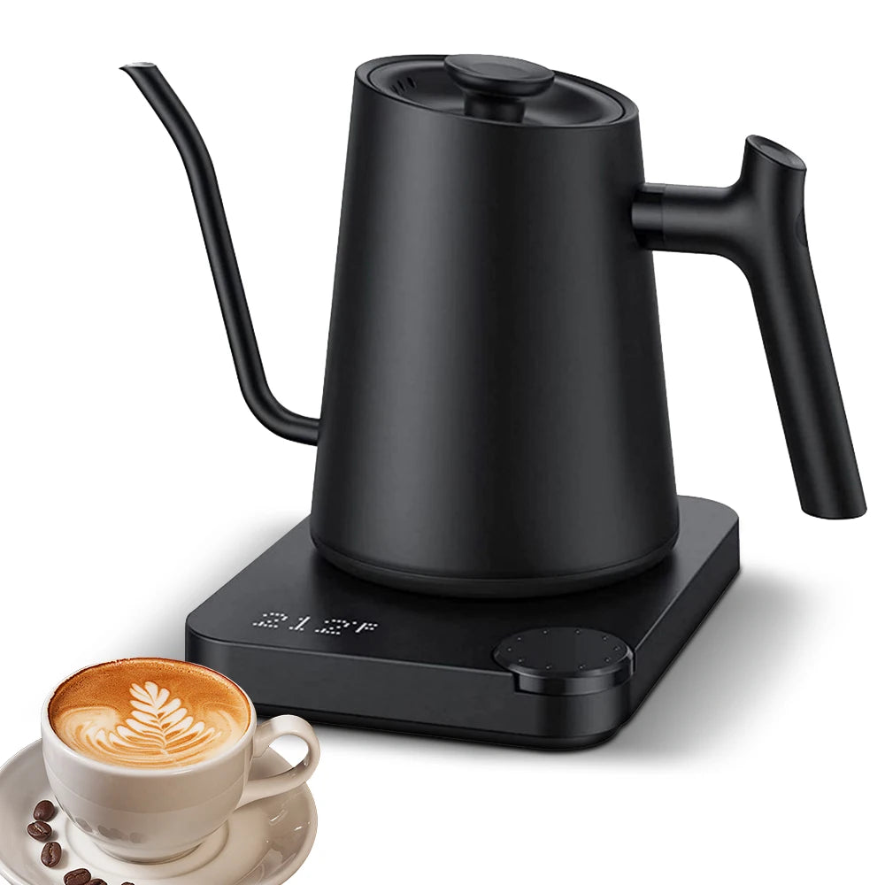 Gooseneck Electric Kettle 0.9L Temperature Control Stainless Steel Inner Heating 1200W Electric Kettles Anti-dry Protection