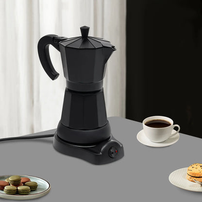 Electric Espresso Machine 300ML Coffee Machine Aluminium Espresso Maker with Separate Base Mocha Coffee Jug Home Barista Tools