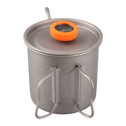 Pour Over Coffee Kettle Outdoor Ti Pour Over Coffee Kettle 400ml Gooseneck Tea Kettle with Thermometer and Folding Handle