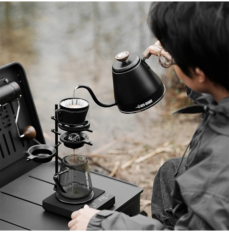 MHW-3BOMBER Pour Over Coffee Maker Set 500ml Glass Pour Over Coffee Dripper Filter Coffee Maker  Filter Paper Coffee Accessories