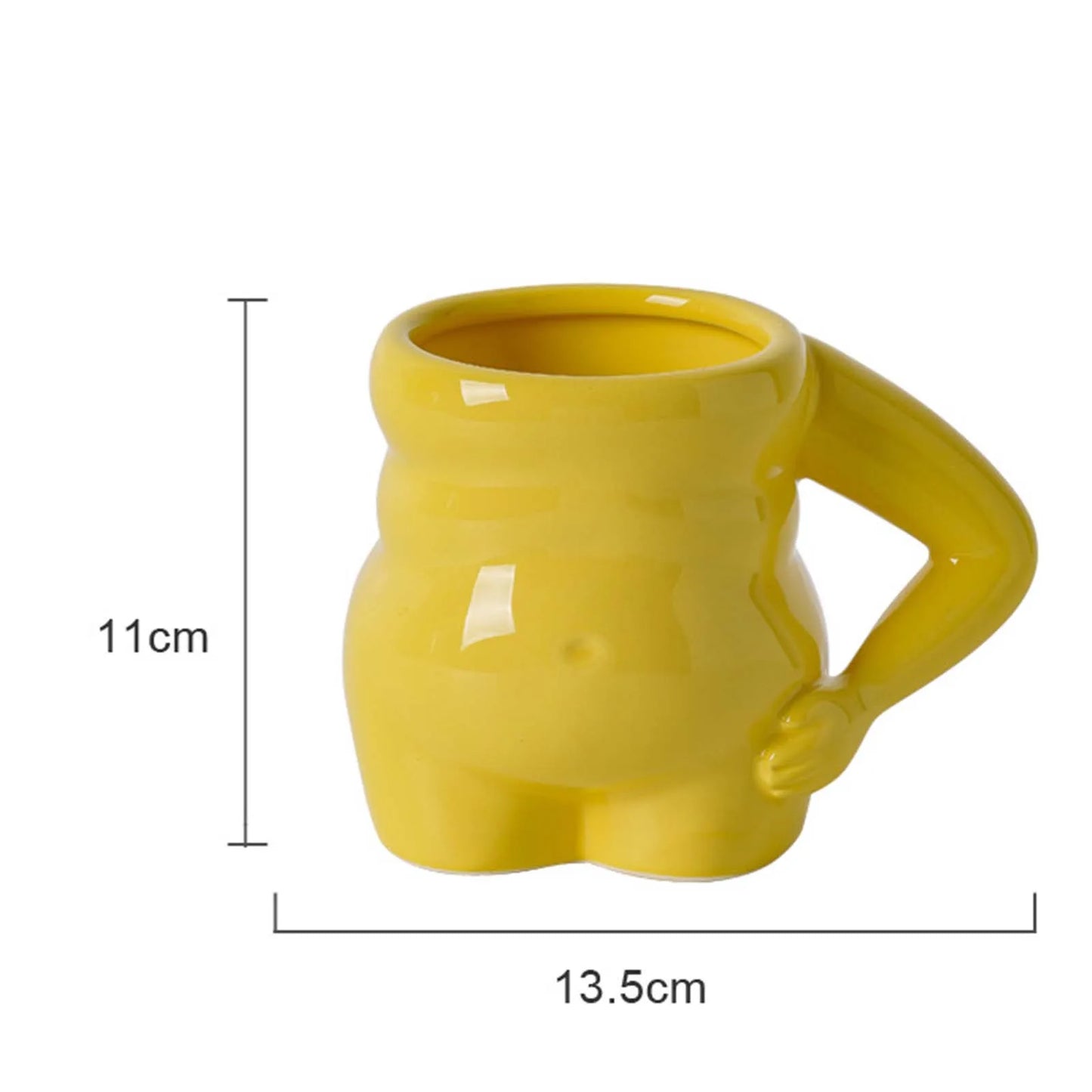 Coffee Mug Creative Tableware Durable Tea with Handle Water Cups Reusable Belly Mug for Party Household Festivals Office