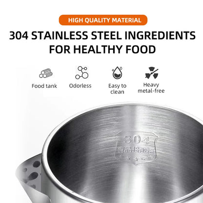 Household 2L Large Capacity Electric Kettle 304 Stainless Steel Double Layer Protection Quick Boiling Water Kettle