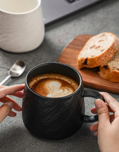 550ml Minimalist Style Ceramic Frosted Mug Male Coffee Milk Cup Large Capacity Drinking Cup Household Couple Water Tea CupMug