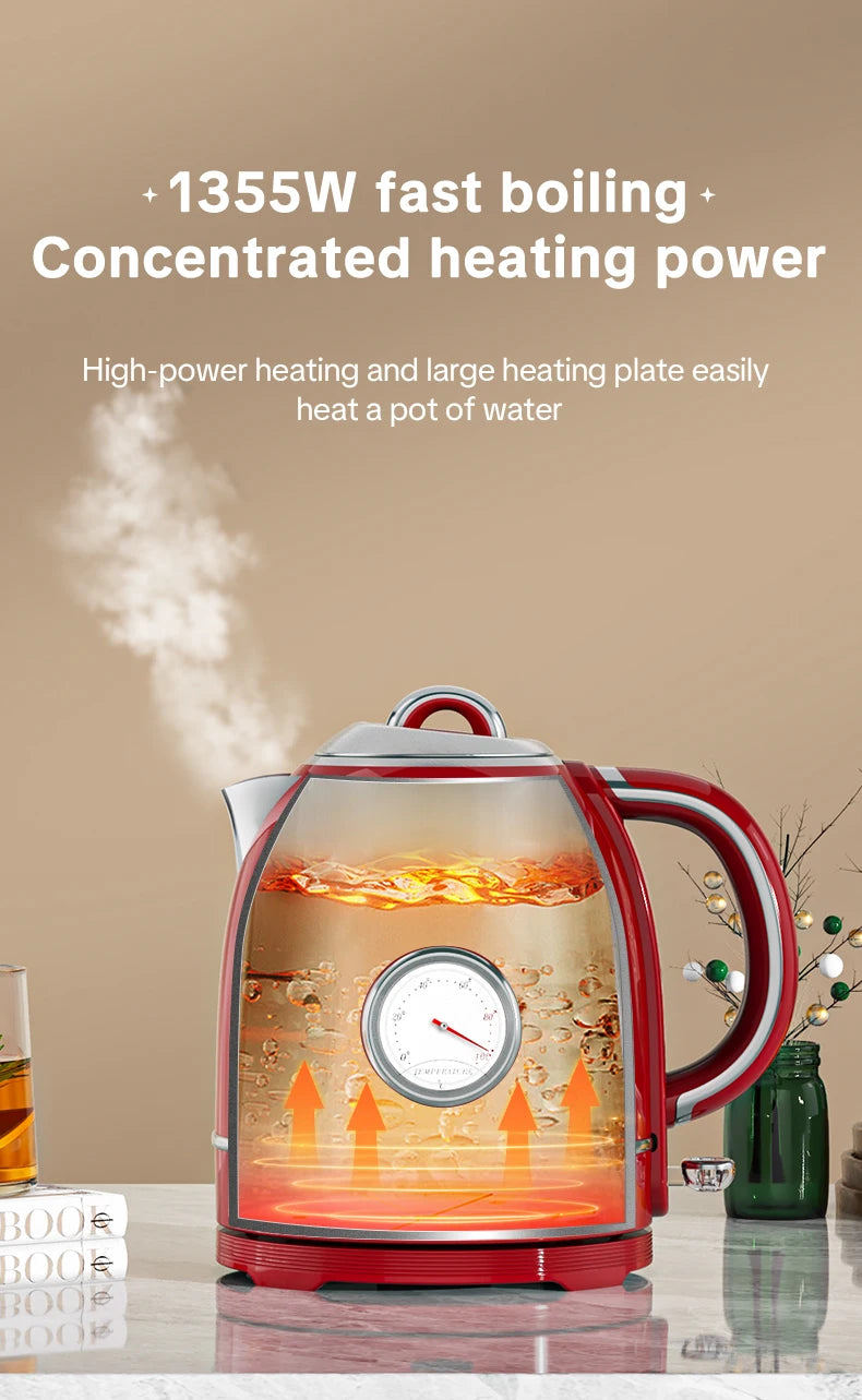 European-style retro electric kettle, 1.3L large capacity, constant temperature and heat preservation, a great home item