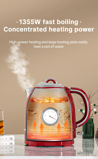 European-style retro electric kettle, 1.3L large capacity, constant temperature and heat preservation, a great home item