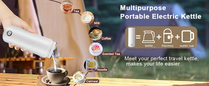 Electric Kettle Boiling Water Heater Mini Portable Boil Water Bottle For Coffee Milk Tea Fast Boiling Water Port Electric Kettle