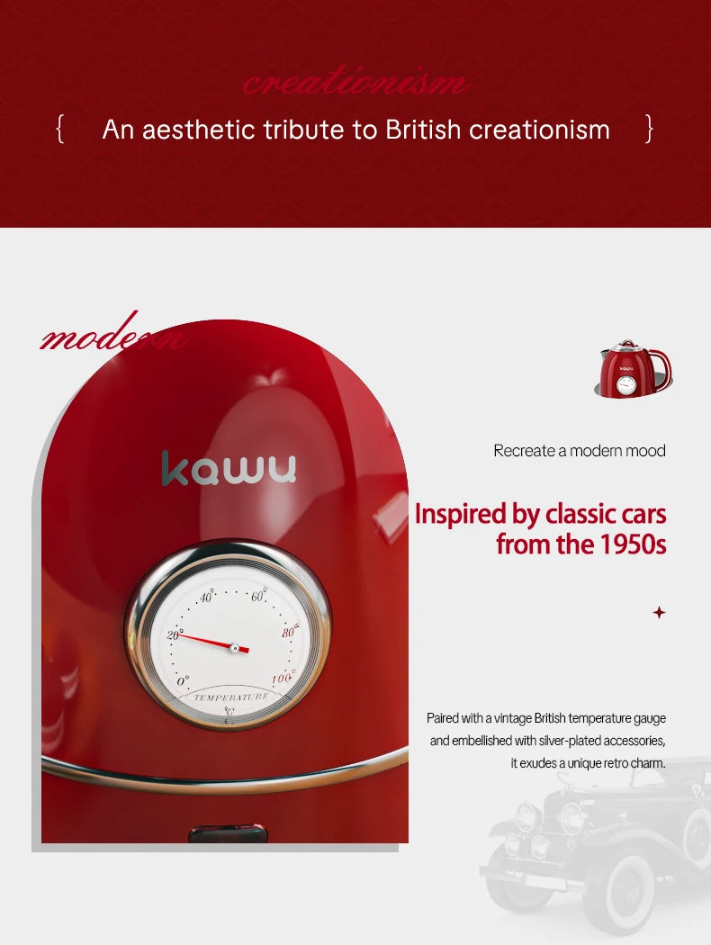 European-style retro electric kettle, 1.3L large capacity, constant temperature and heat preservation, a great home item