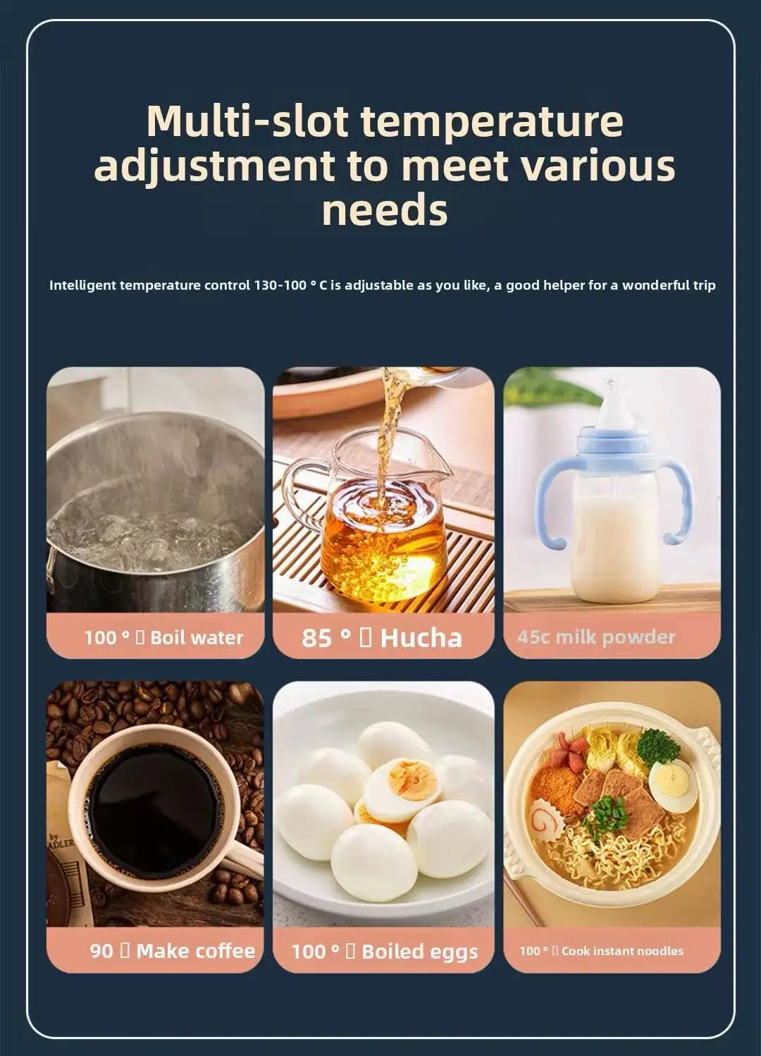 12V/24V Vehicle-Mounted Electric Kettle 500ML Large Capacity with 316 Stainless Steel Liner Fast Heating Anti-Dry-Burn Function