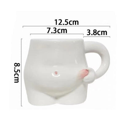 Coffee Mug Creative Tableware Durable Tea with Handle Water Cups Reusable Belly Mug for Party Household Festivals Office