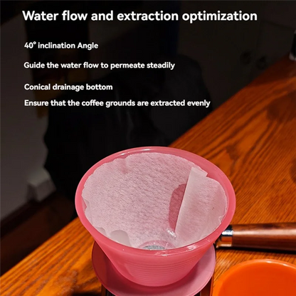A74G-Pour Over Coffee Dripper Filters Cups Hand Pouring Slow Brewing Coffee Pour Over For Cafe Travel Home