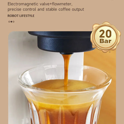 Multi Capsule Coffee Maker Machine Compatible Ground Coffee, Hot Cold Dual Extraction, 20Bar High Pressure, 1.4L Water Tank